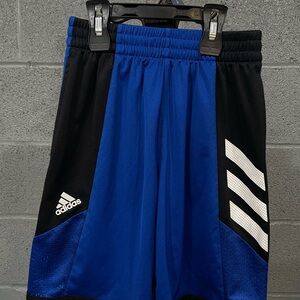 Adidas Kids' Black and Blue Sports Shorts